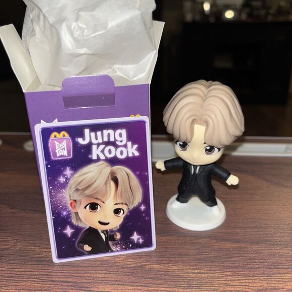 Rare 2025 McDonald's #7 JUNG KOOK TINY TAN x BTS 2025 Happy Meal Toy Limited NEW - Picture 1 of 4